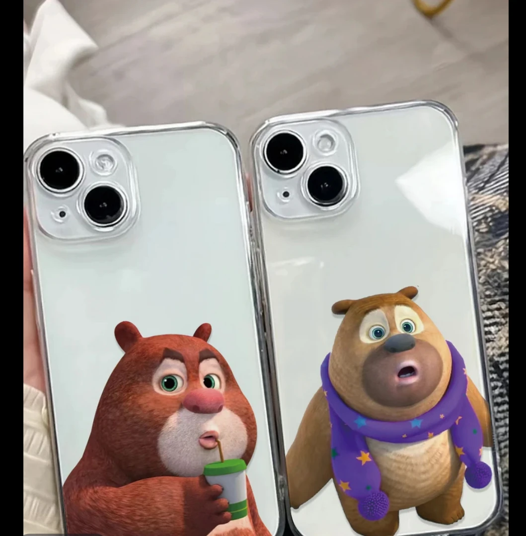 搞怪熊大熊二适用iphone16苹果15手机壳小米OPPO华为VIVO荣耀一加