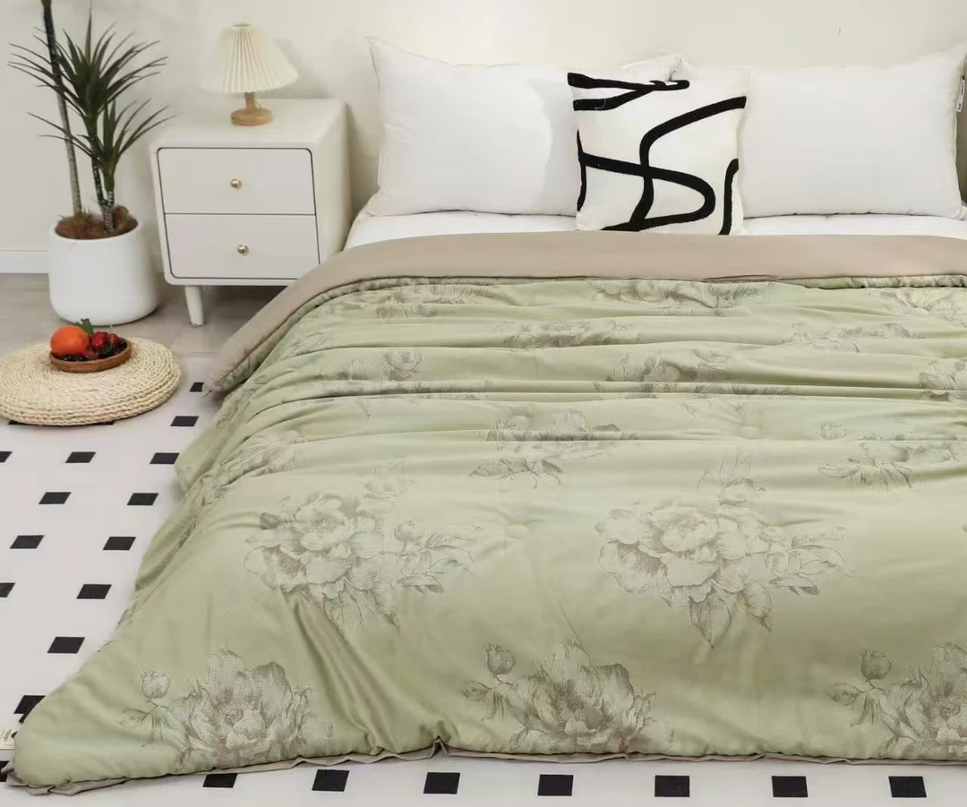 （醉花间）2.0M*2.3M高端双层纱纯棉柔然亲肤可机洗羊绒被