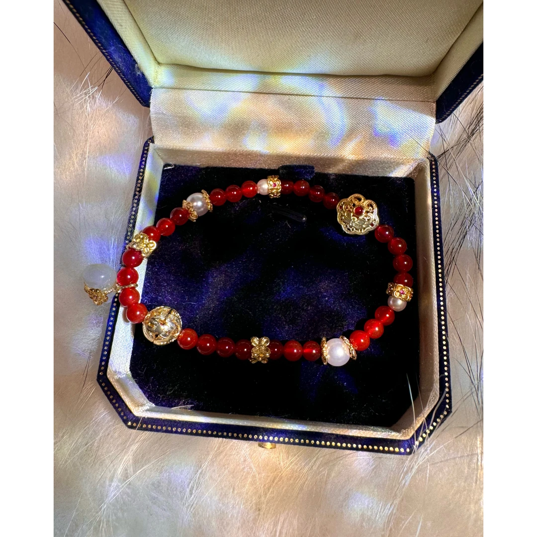 铜合金锆石手链 P1053 复古轻奢古法手链