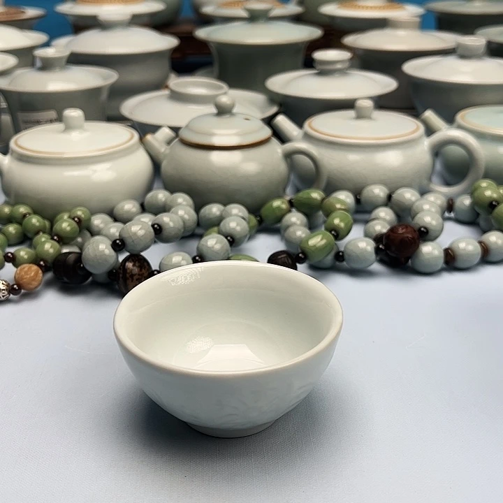 杯微暇月白釉主人杯原矿原釉原产地