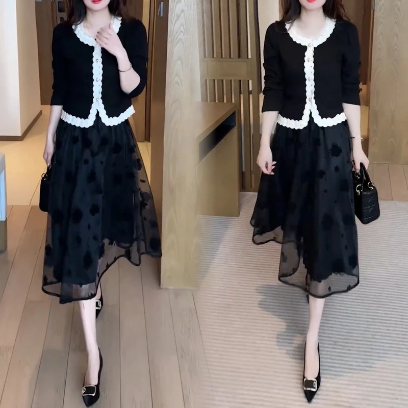 2025早春季拼接设计感小众洋气时尚气质小个子休闲减龄长袖T恤女