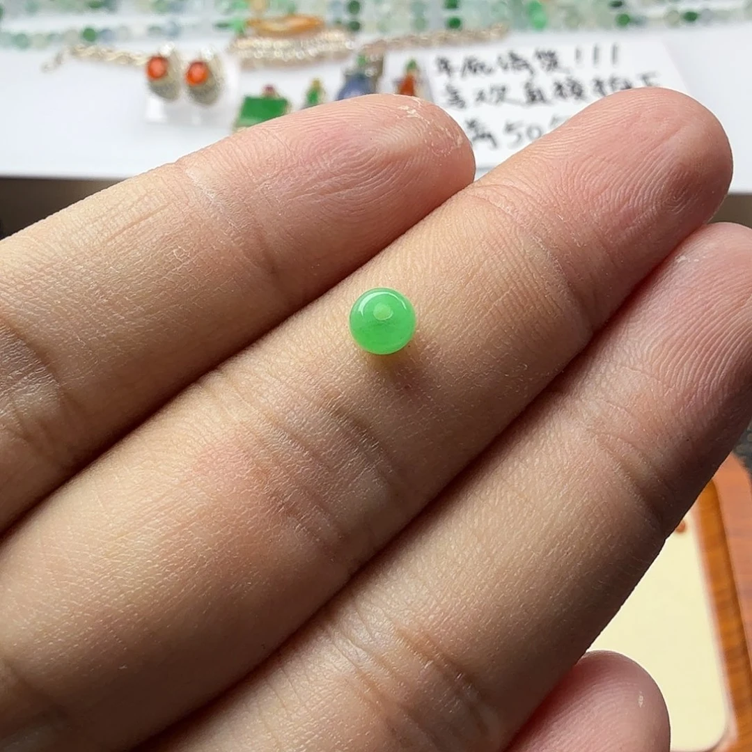 翡翠散珠苹果珠果阳尺寸4.8