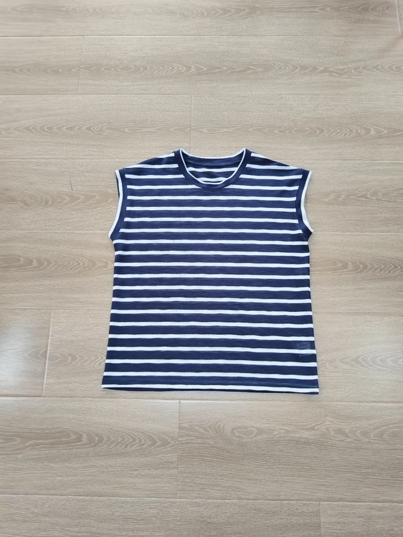 喜柿-【冰氧条纹】穿不腻的条纹元素，天丝背心无袖T恤