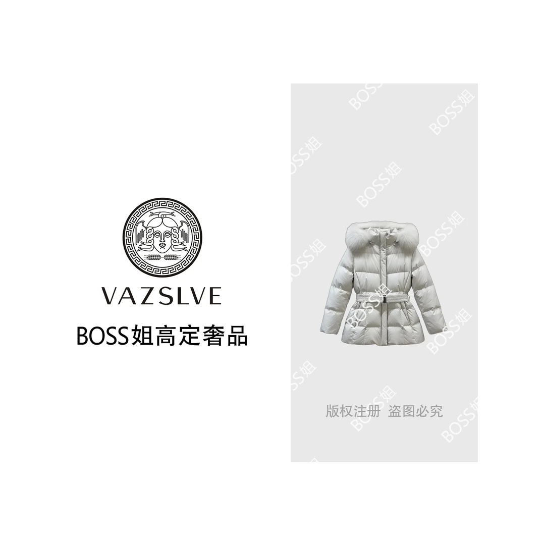 【VAZSLVE/全新奢品】捡漏狐狸毛领加厚90白鹅绒羽绒服女【8503-Y】