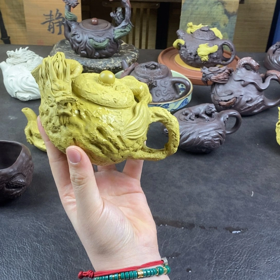茶壶紫砂紫砂 龙壶