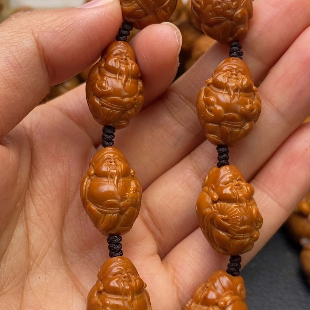 橄榄核手串小财神