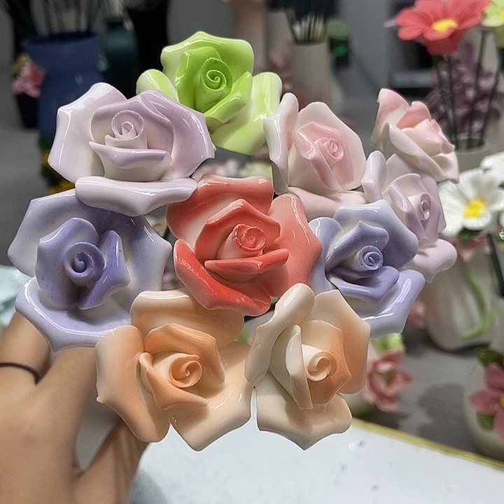 陶瓷纯手工捏花设计