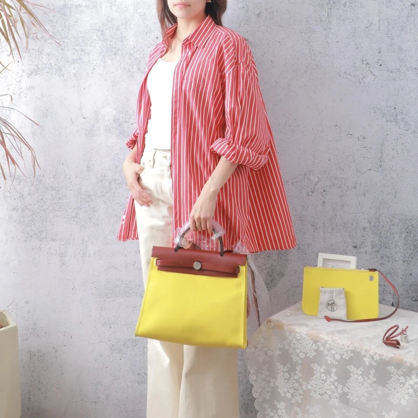 95新 Hermes/爱马仕 Herbag 31 /单肩包/6108/前