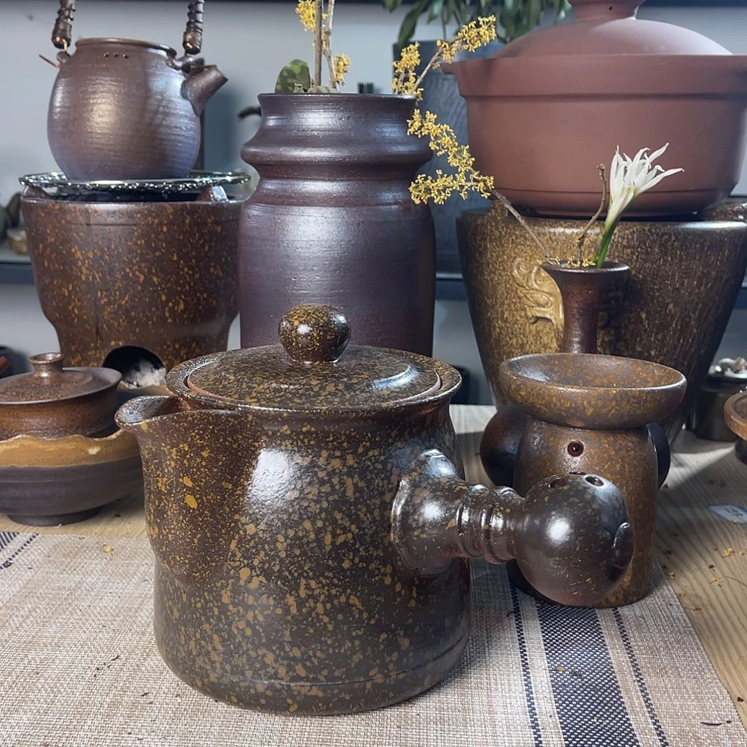 壶紫砂粗陶实用茶壶