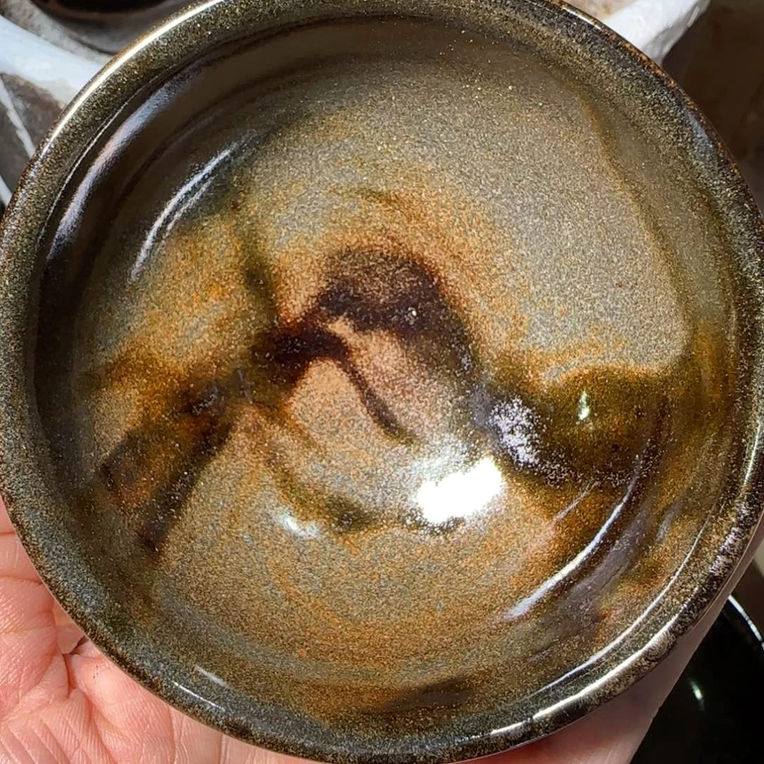 柴烧建盏茶盏茶杯