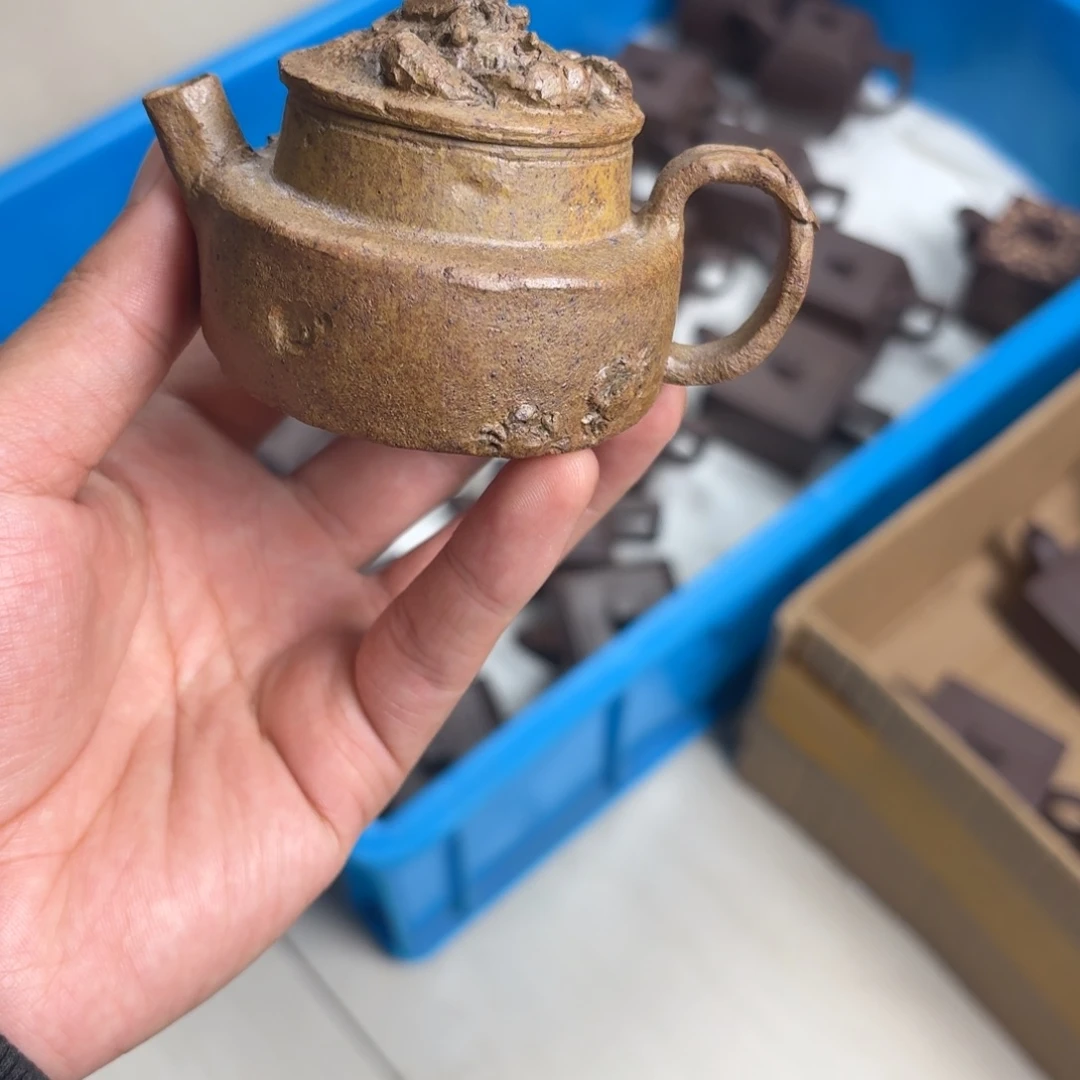 芭***Q茶壶紫砂全手工手捏小壶