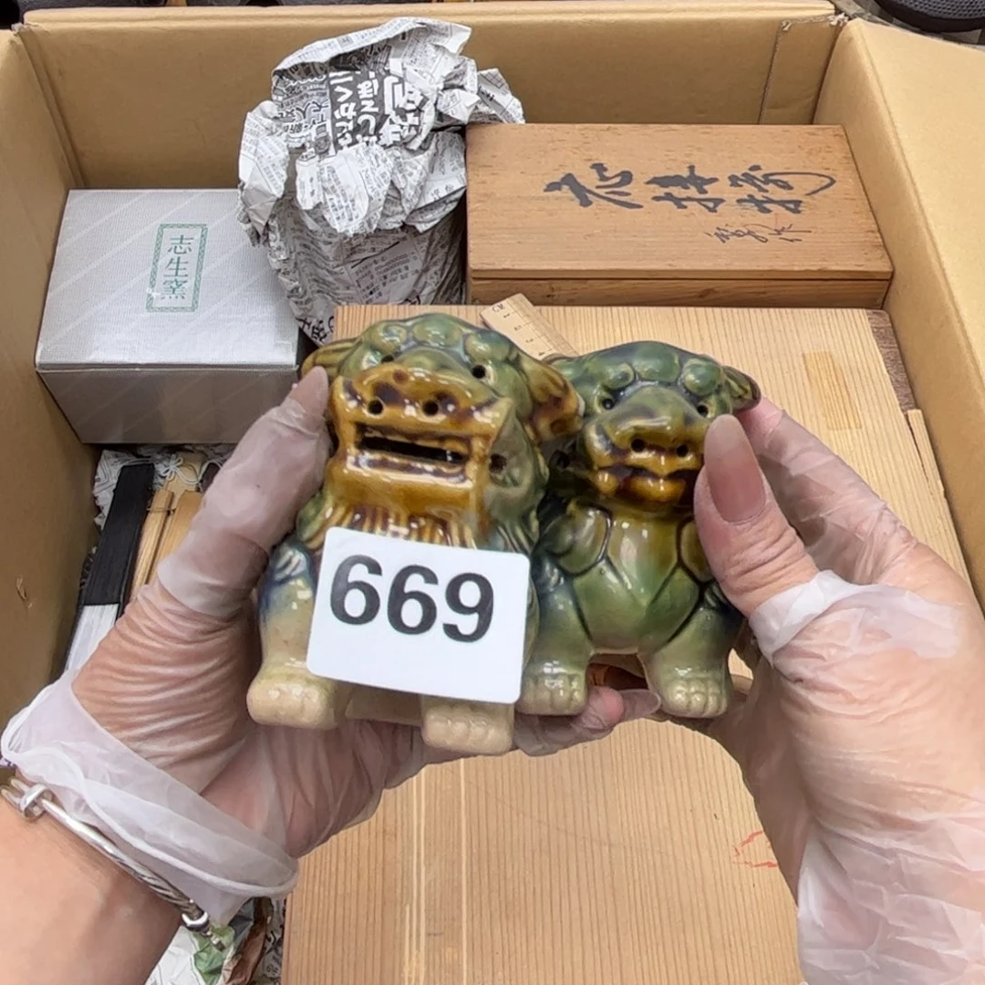 瓷片天*摆件工艺品摆件666