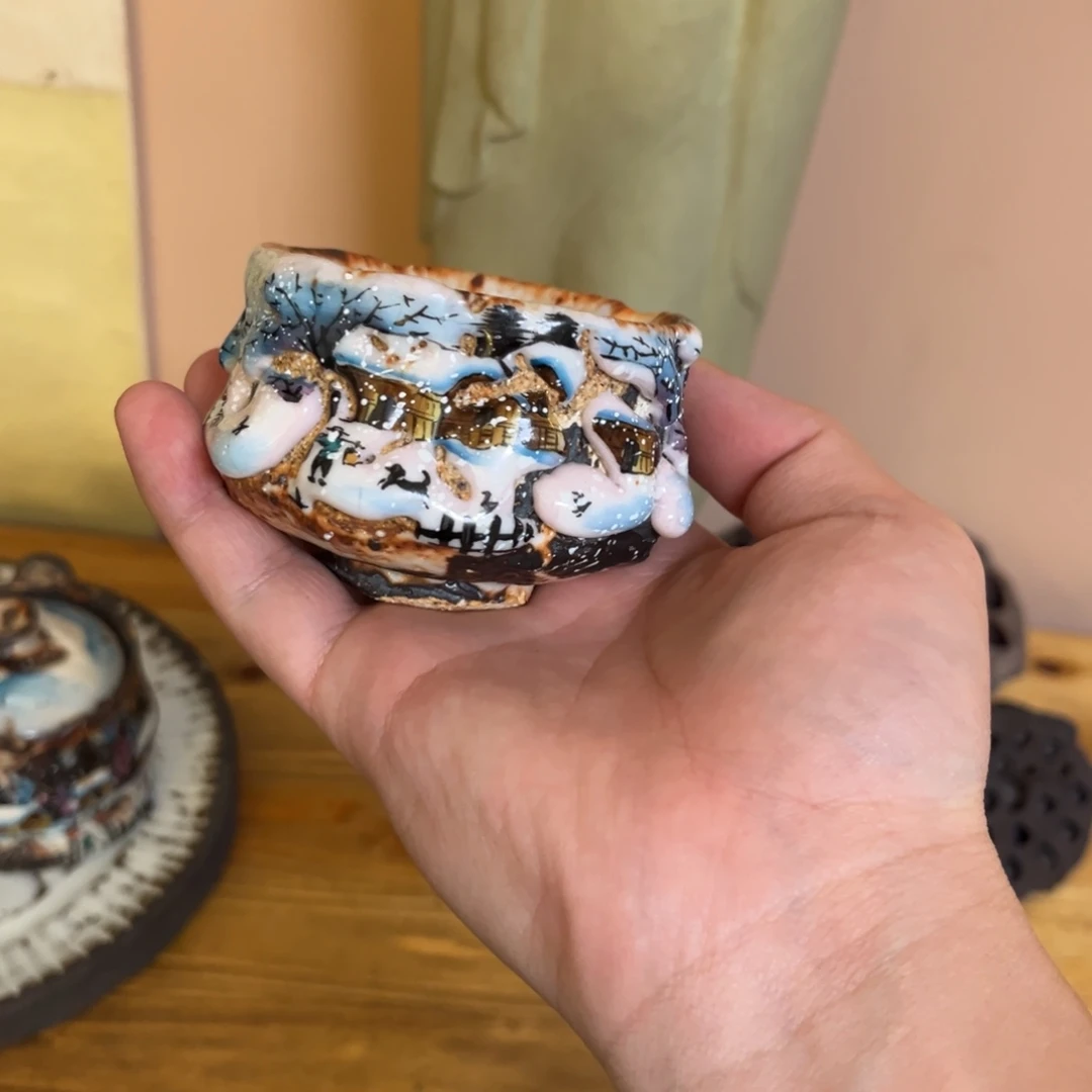 柴烧手工手绘陶瓷