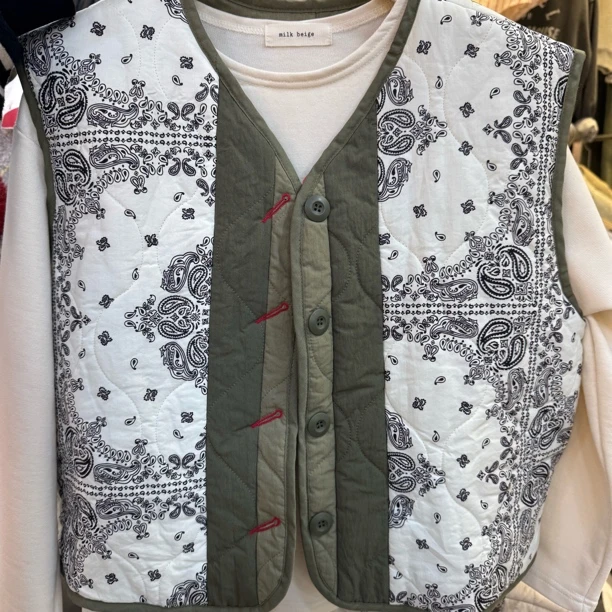 东大门正品 腰果花棉马甲（不支持退货）