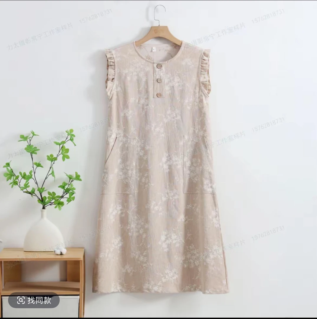 丽平家-棉麻透气柔软吸湿排汗家居服可外出穿搭、超划算