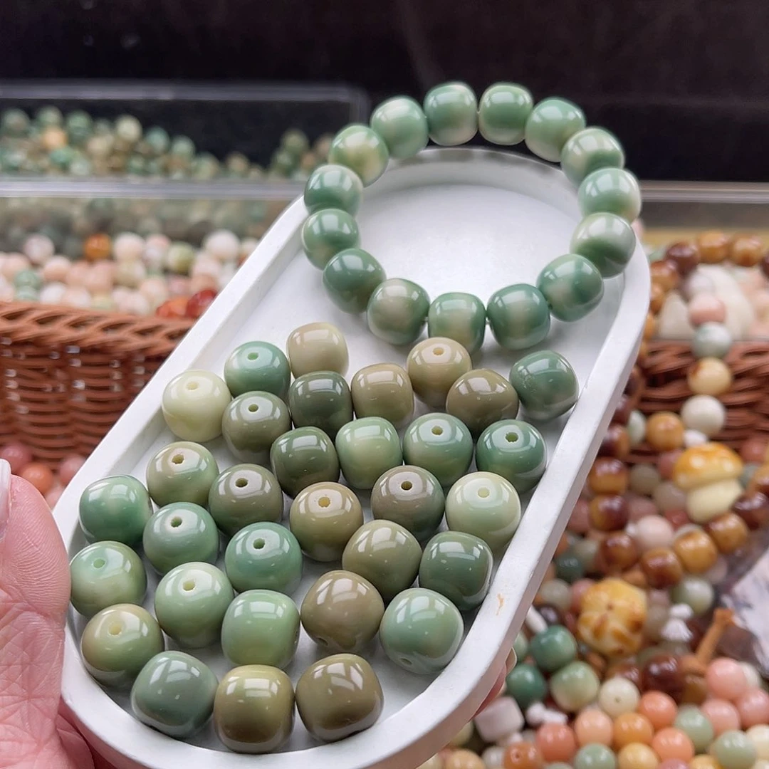 白玉菩提吊坠C/14mm/30+5颗