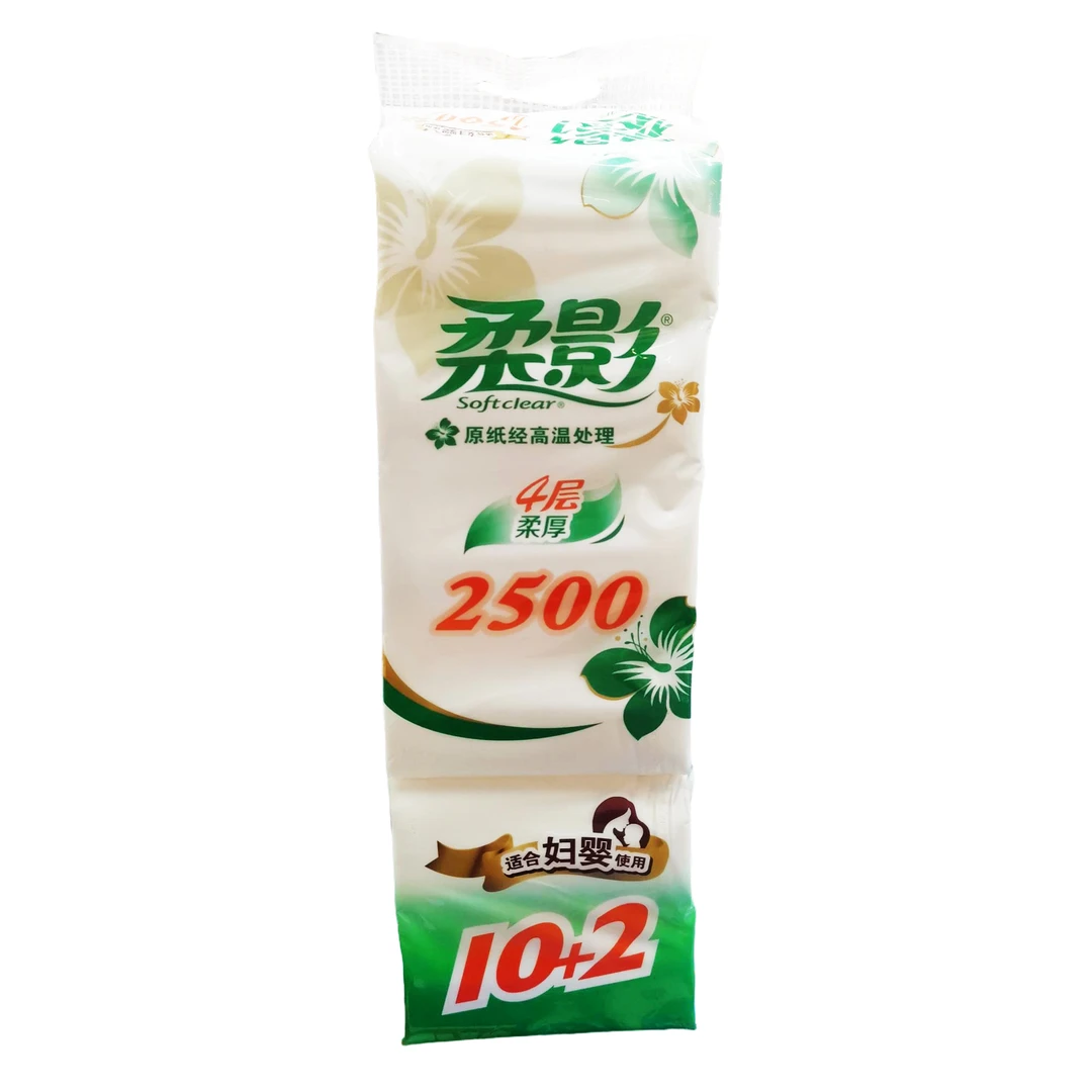柔影 长卷卫生纸 2500g/提