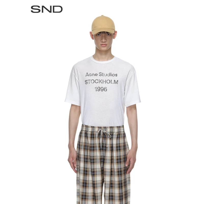 【SNDACNE 设计师品牌】SND PF25 字母宽松T恤