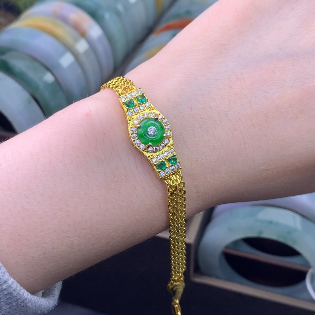 翡翠未镶嵌手链手链