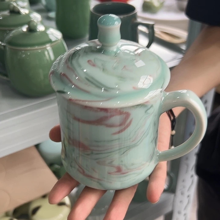 龙泉云间青瓷小米茶器