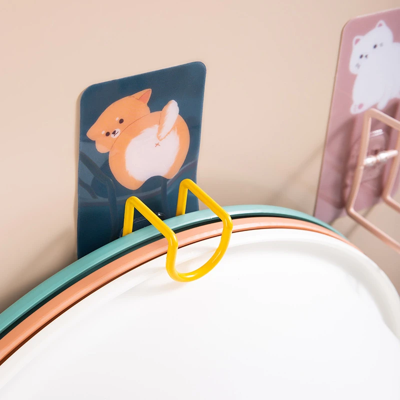 脸盆挂钩收纳架浴室卫生间放盆神器壁挂免打孔多功能置物架脸盆架