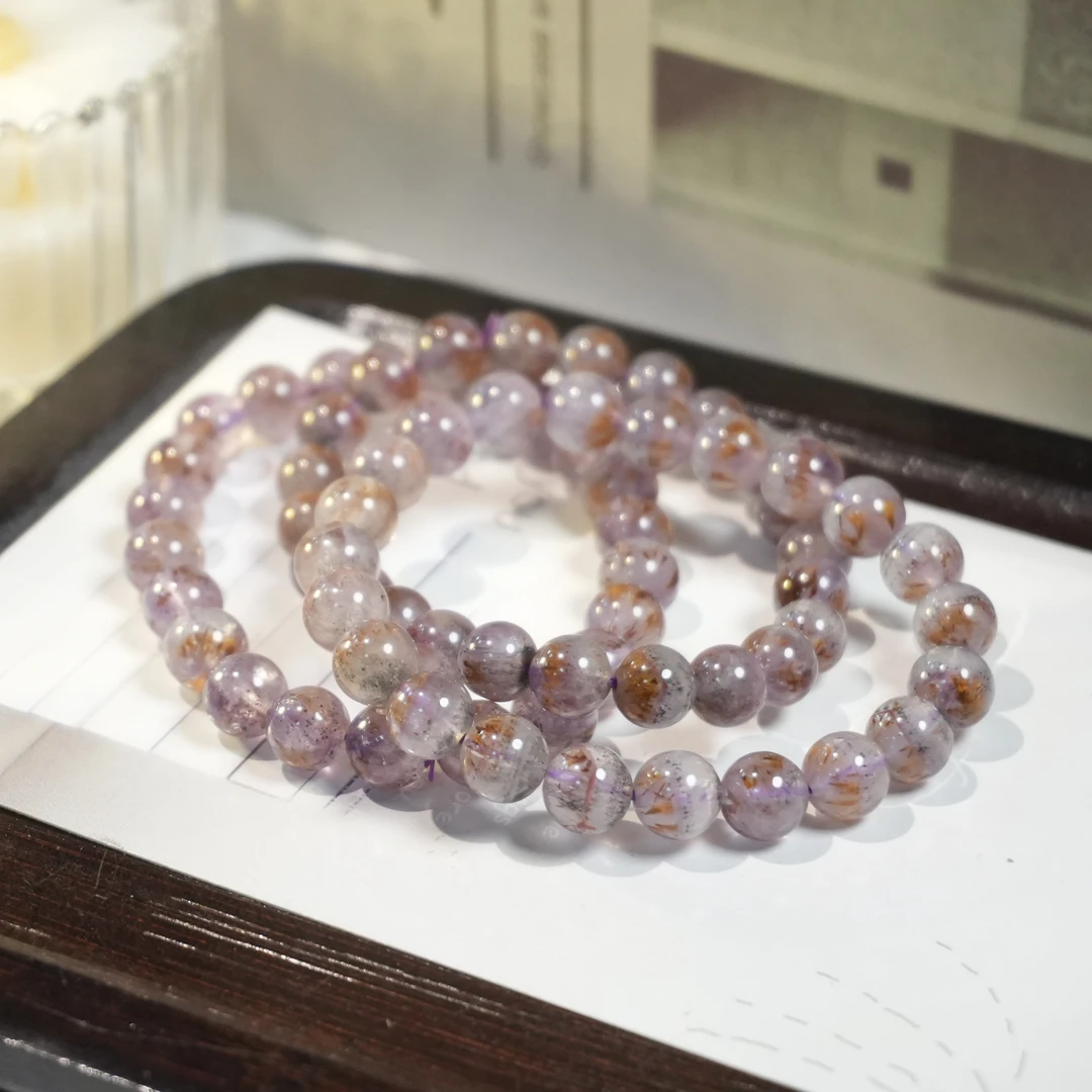 【书记甄选】天然紫钛单圈手链 多样性发一件 约8mm WJ2747