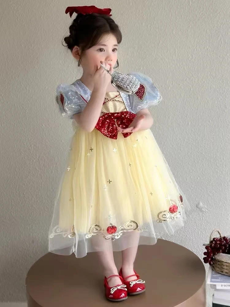 夏季小女孩女童日常洋气lo公主裙秋款庞巴迪国风衣服儿童