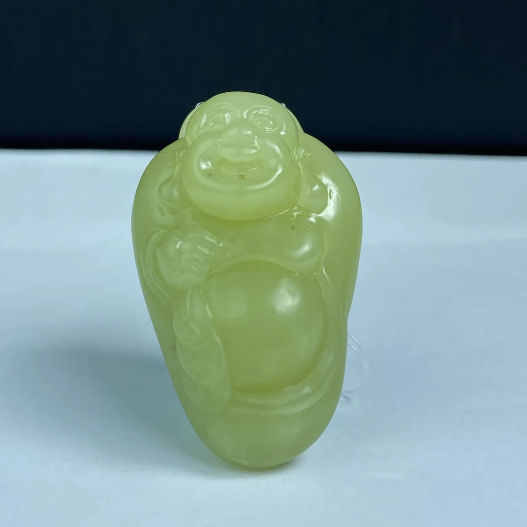 AK6089L 和田玉 笑佛纳金