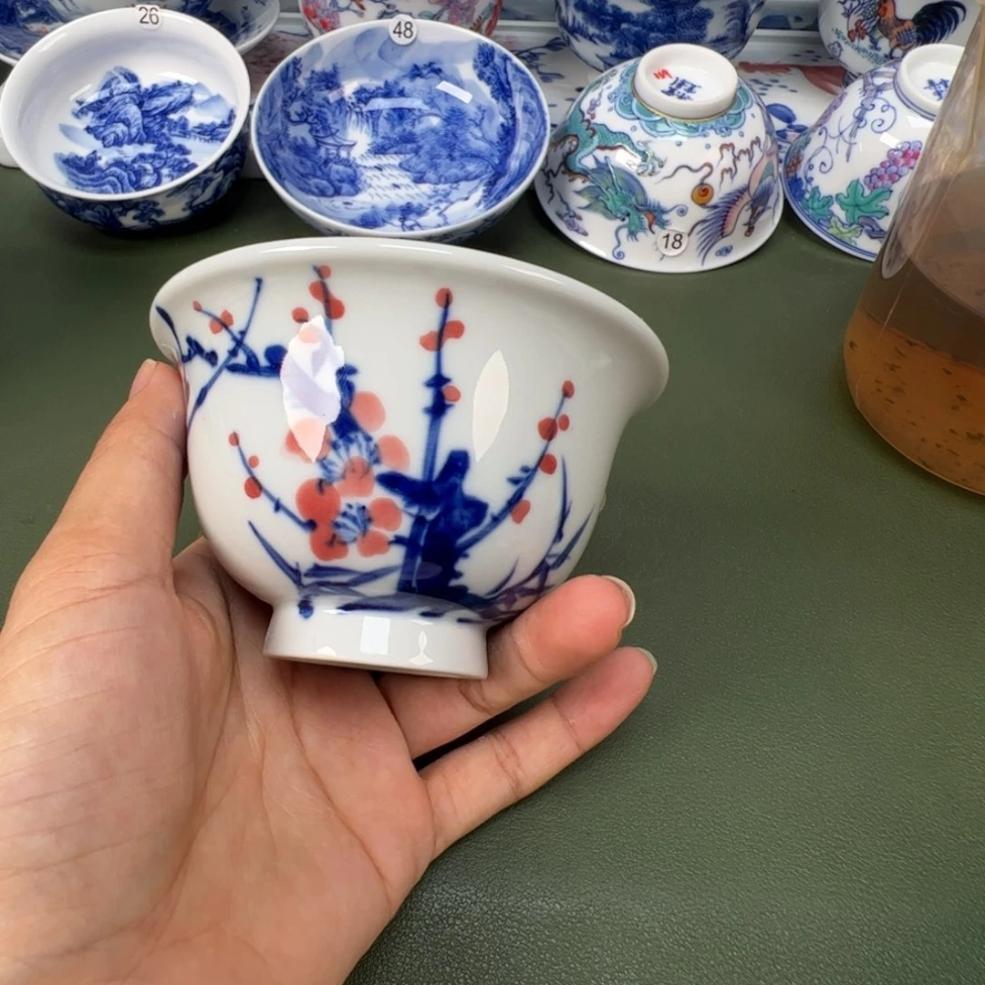 景德镇纯手工纯手绘茶具木木60