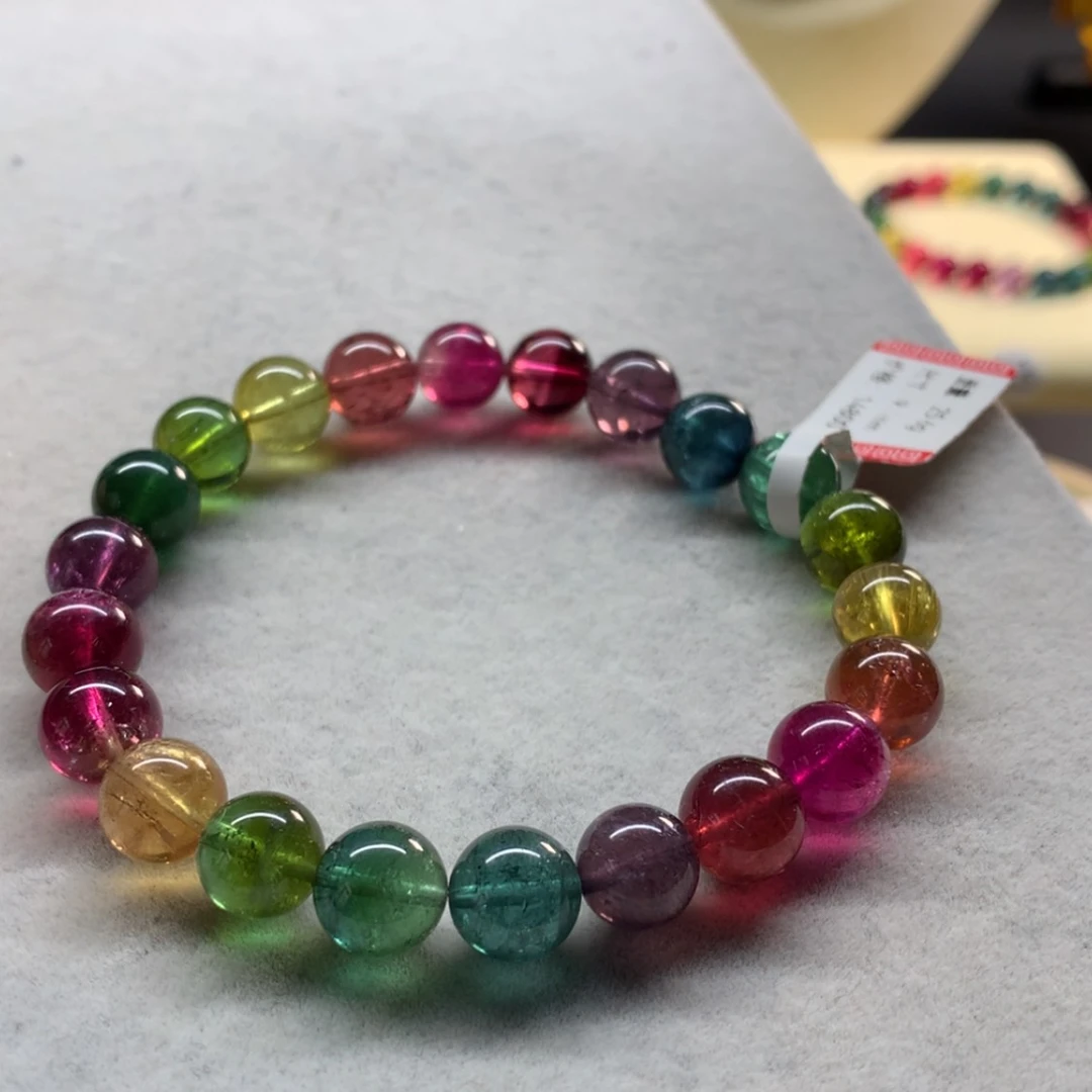 【闪购商品】未镶嵌手链碧玺艳丽色标单圈9.1