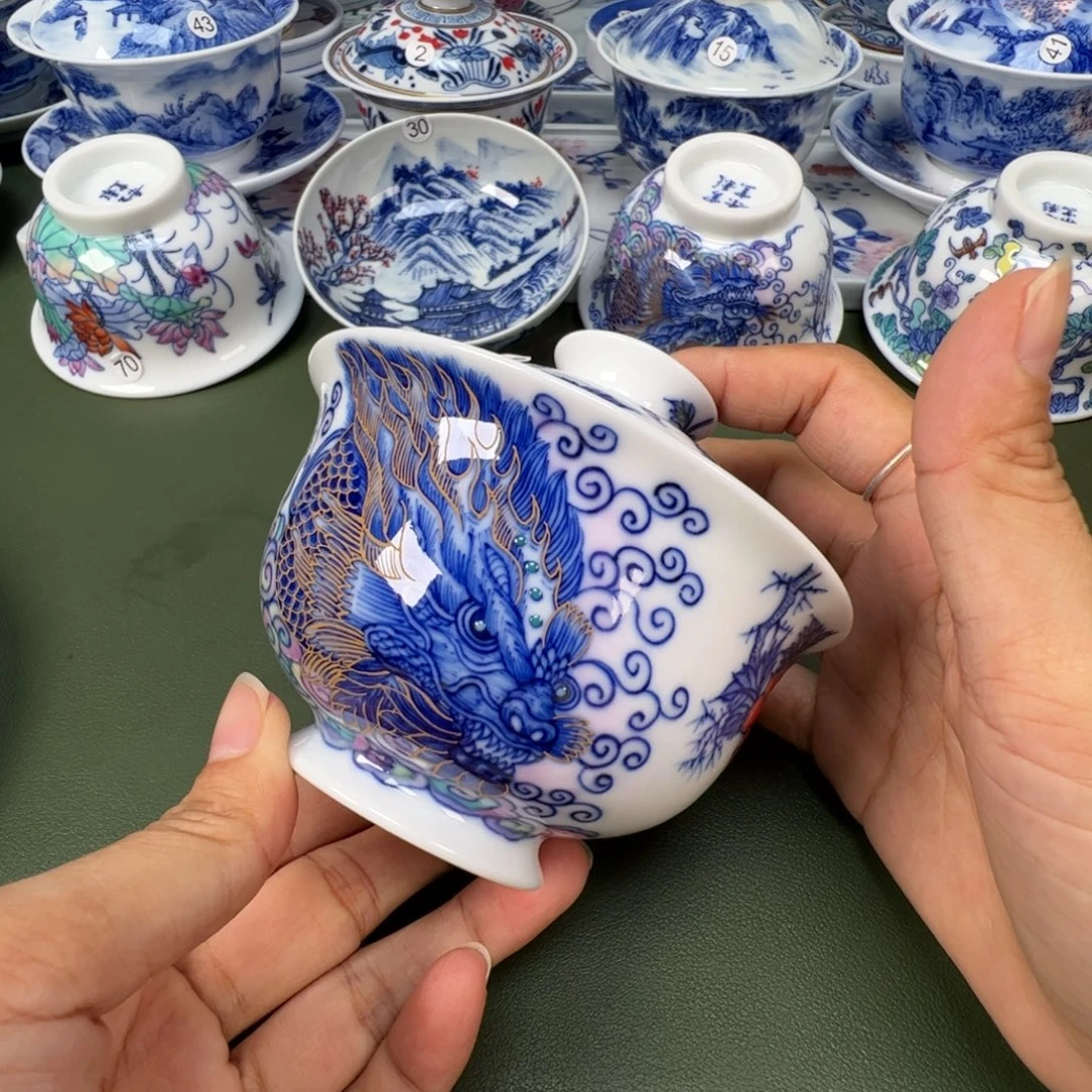 陶瓷景德镇纯手工纯手绘茶具木木85