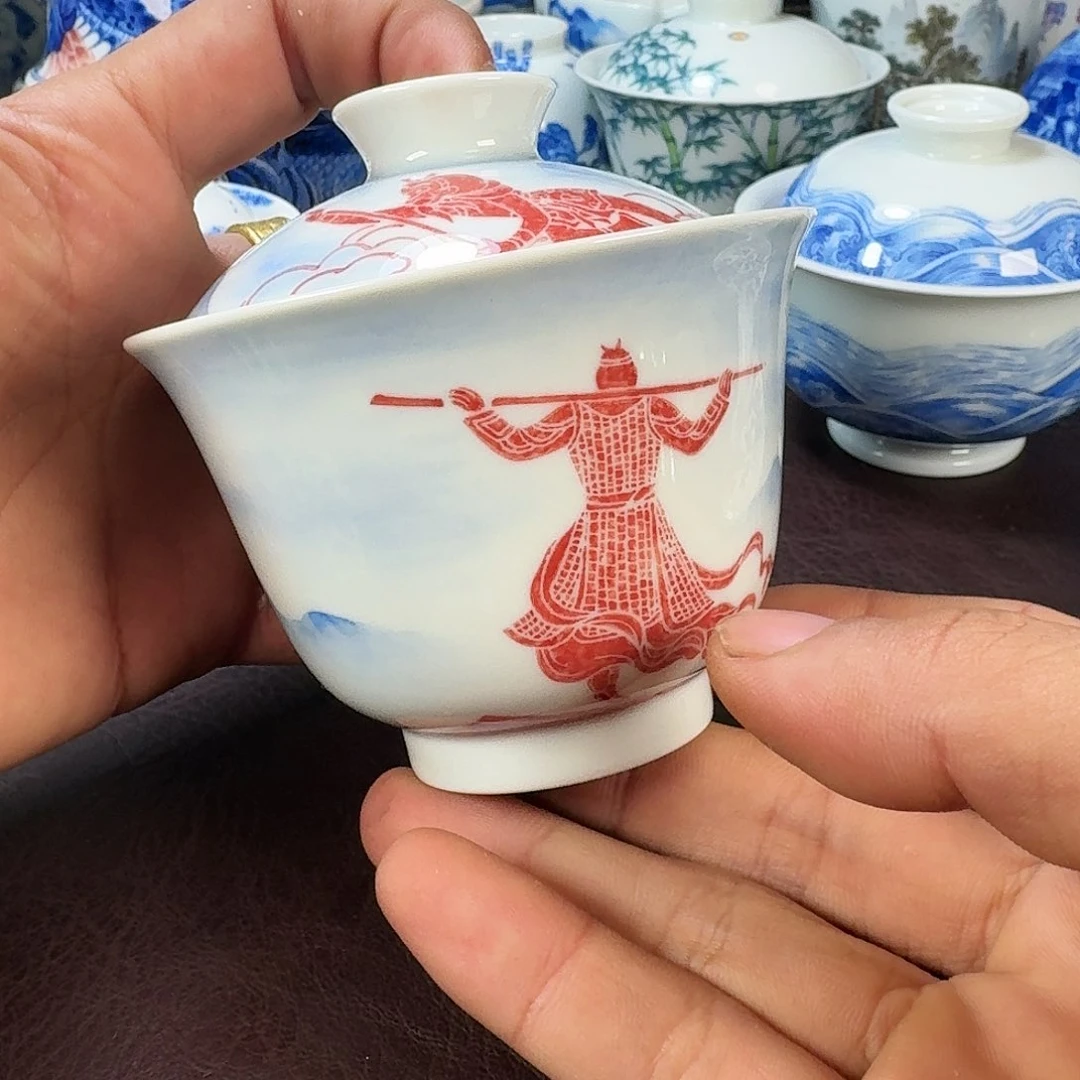 瓷片青**里现代景德镇陶瓷手绘茶具