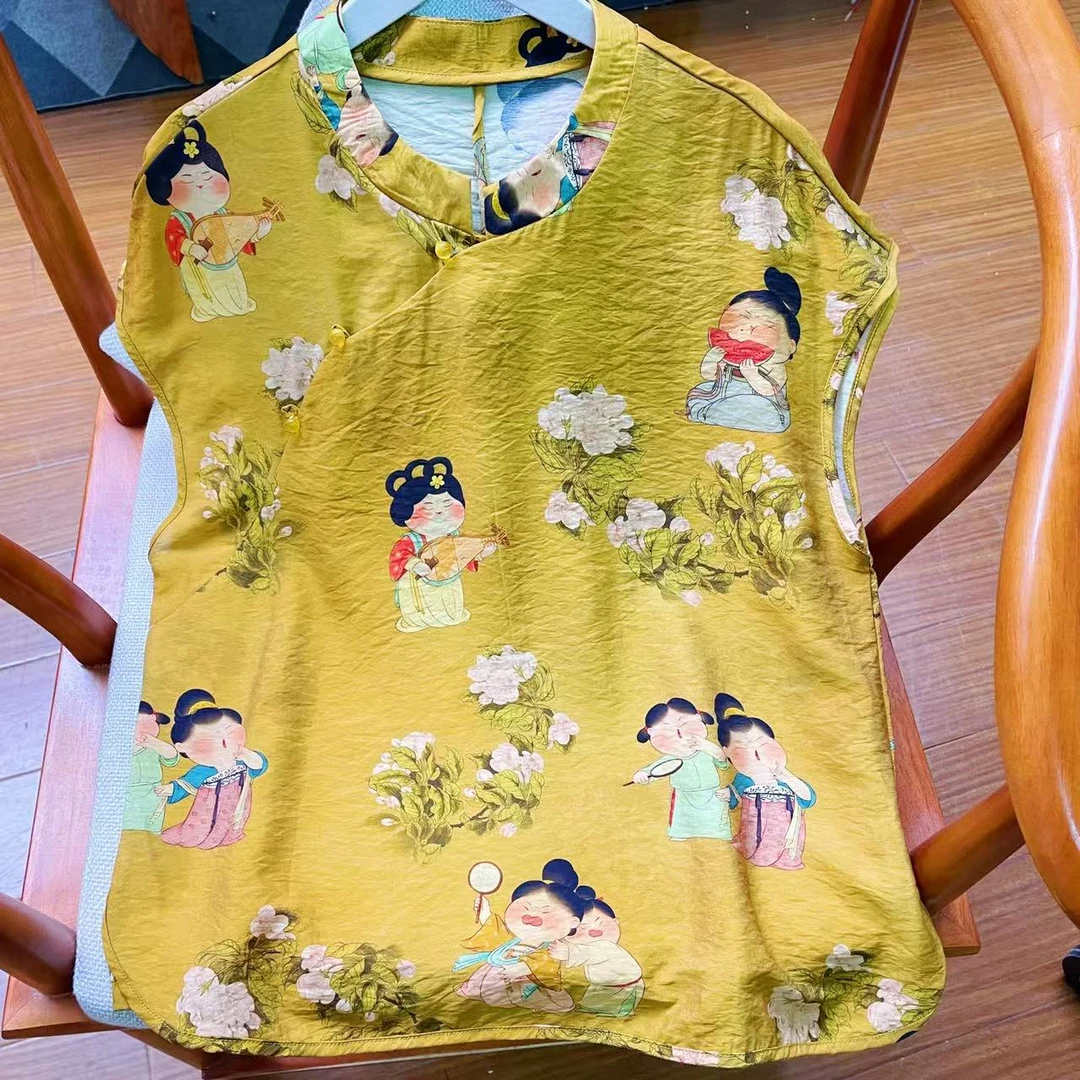 2025夏季新款短袖百搭显瘦新中式短袖女日常款【小糖人】