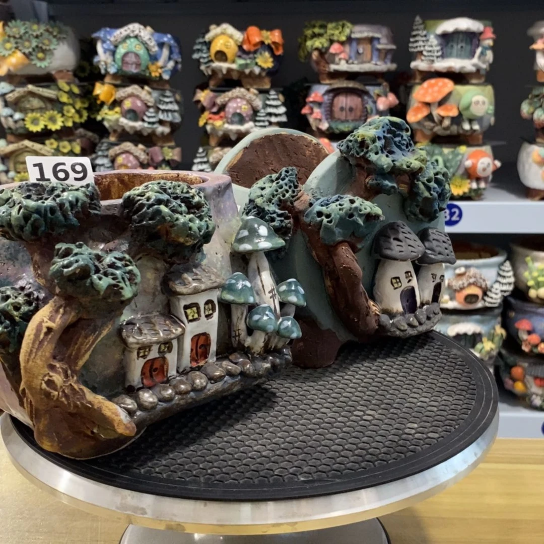 红陶黄*芽瑕疵花盆不退换