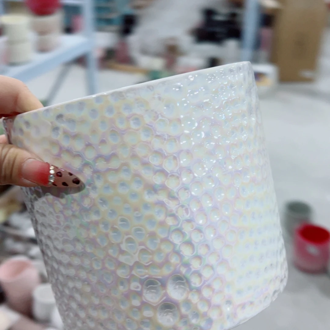 有孔，陶瓷花盆满10米包邮发货