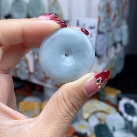 翡翠颈饰14K金镶嵌翡翠