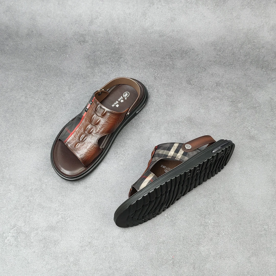 2025夏季新款真皮舒适百搭男士凉鞋-252001-1-252001-2