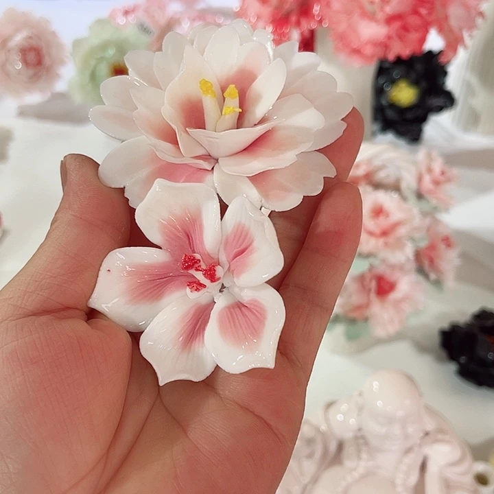 瓷片德化工厂陶瓷手工捏花