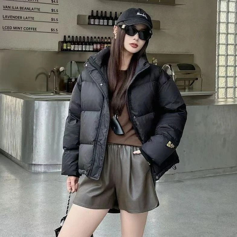 羽绒服女2025年冬新款韩版立领宽松加厚保暖短款小个子面包服外套