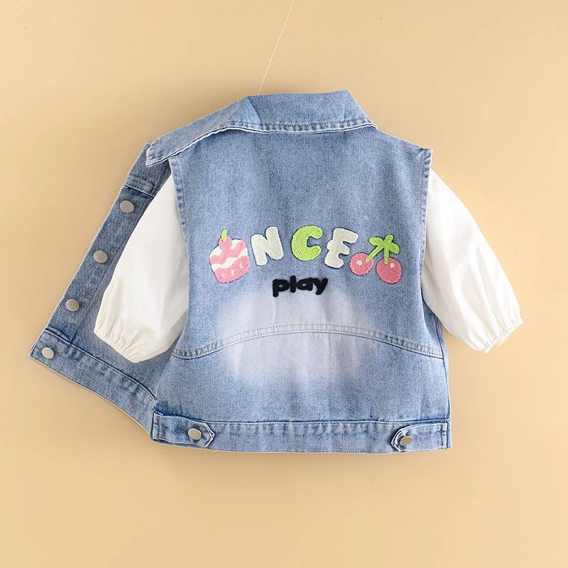 女童牛仔马甲春秋款2025新款宝宝洋气马夹1--8岁幼儿园儿童背心潮