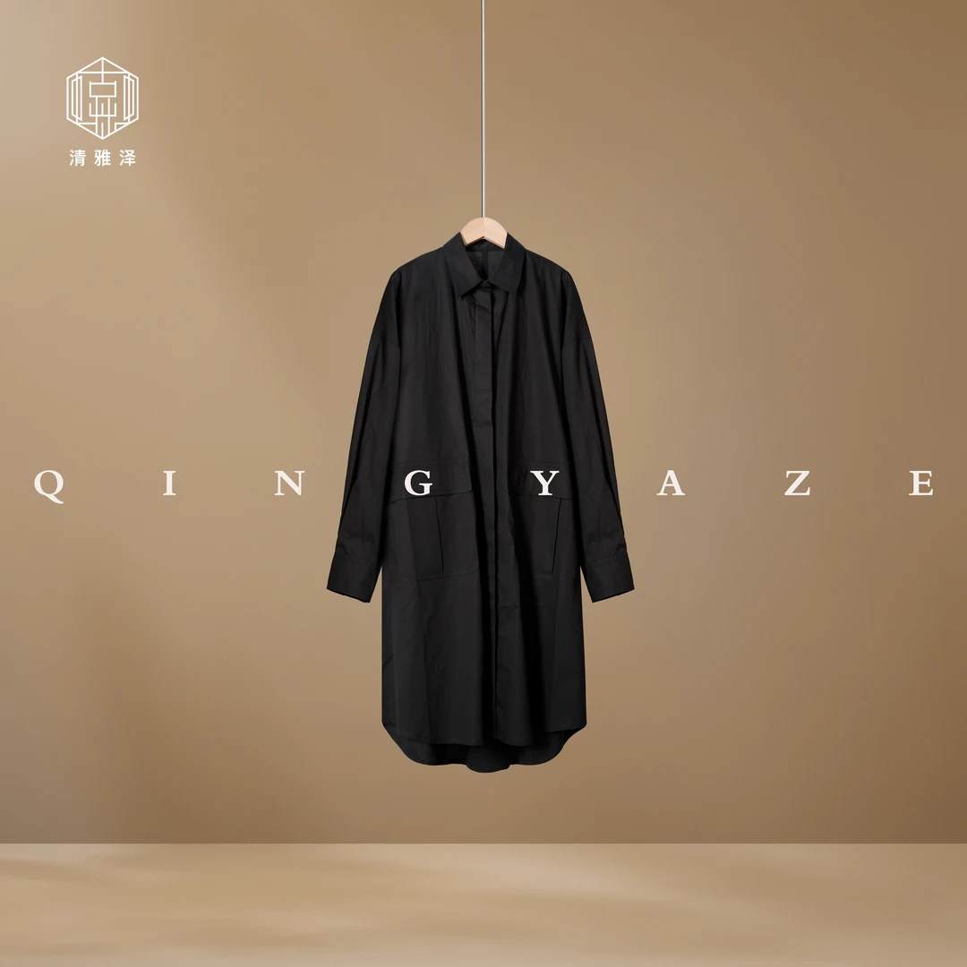 超薄松弛感！极简新中式风衣外套！GZ5722老钱风女式衣服