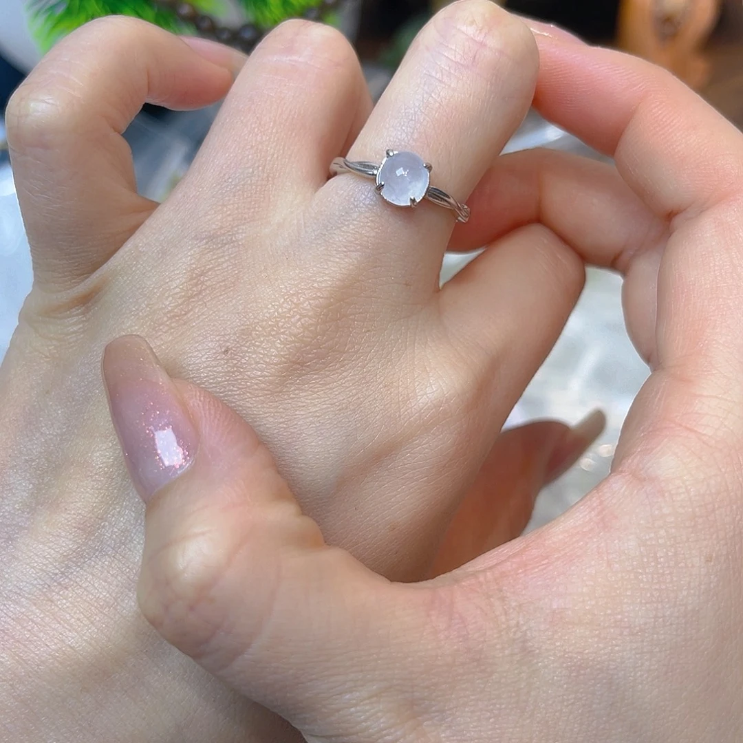 翡翠银S925镶嵌戒指