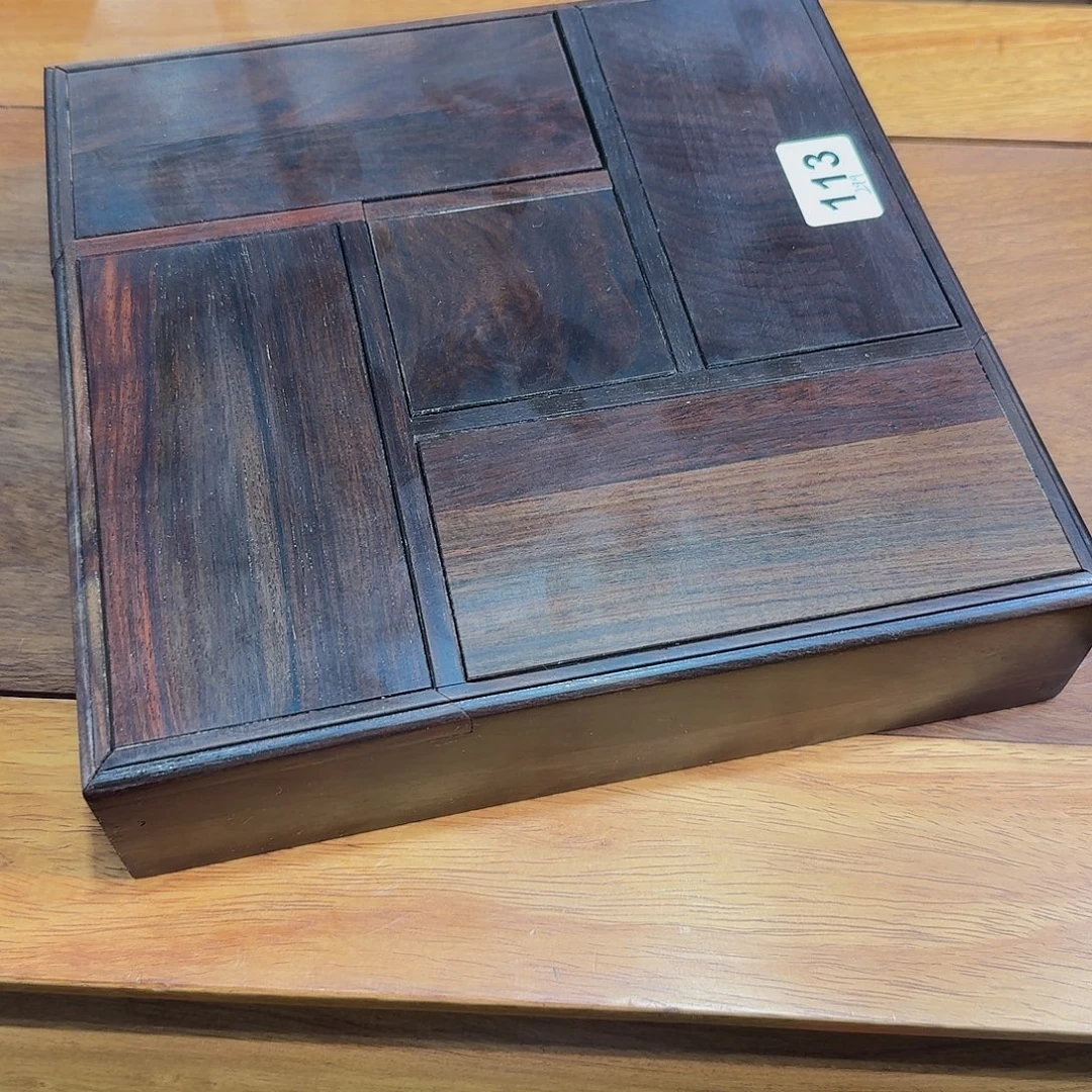 大红酸枝工艺品底座