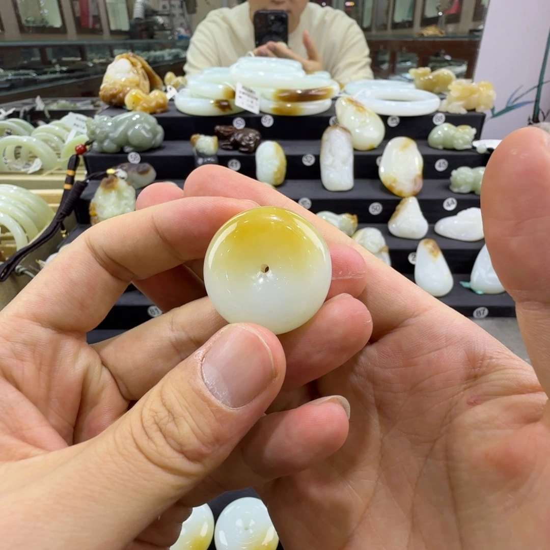 和田玉未镶嵌吊坠(赠链)新疆和田玉平安扣卡29