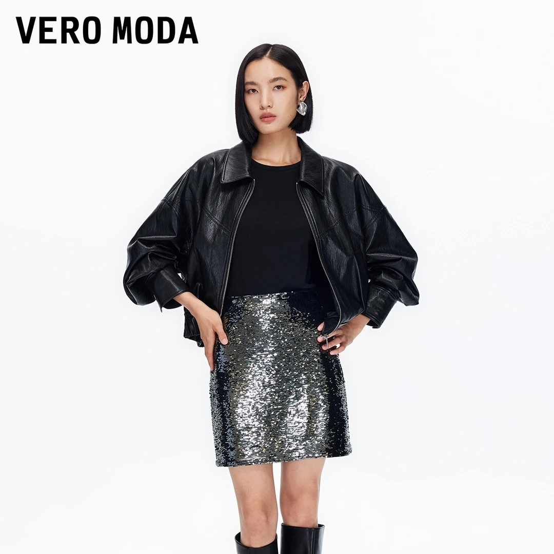 Vero Moda半身裙【璀璨之光】高腰显瘦修身亮片流光风32531G003