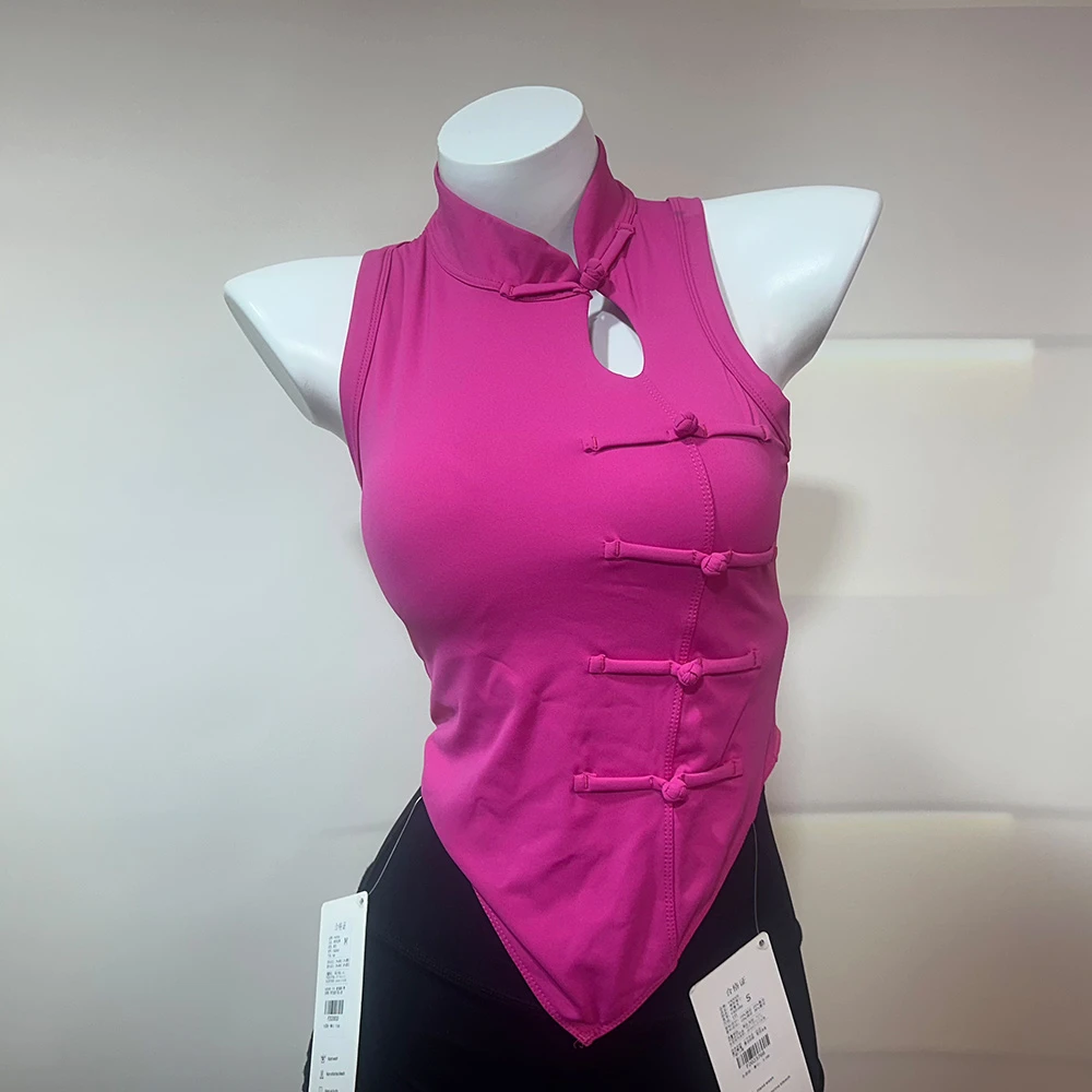 国风防震透气瑜伽背心性感高强度瑜伽服上衣（固定杯）23766