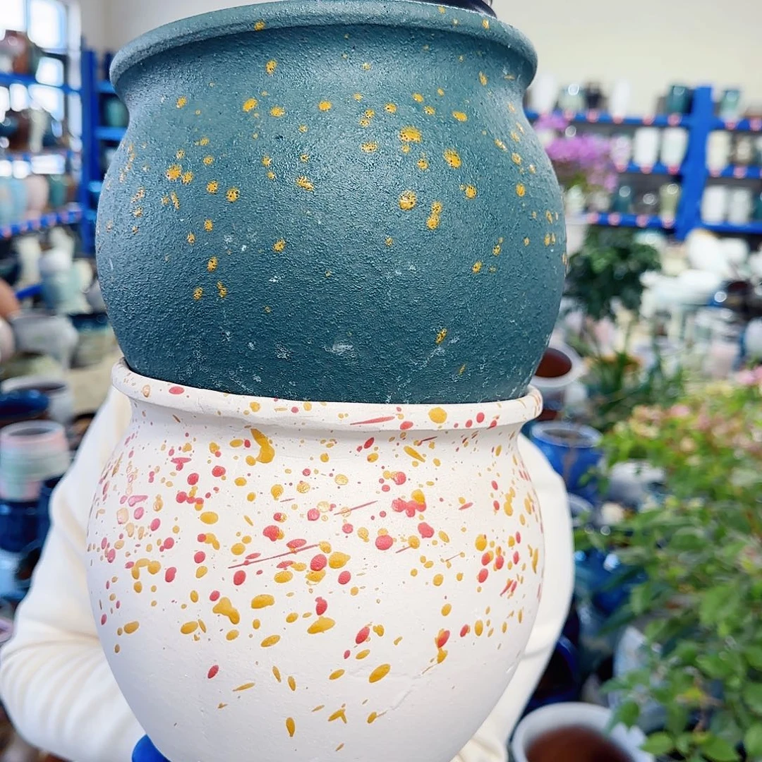 紫砂花盆高17口18