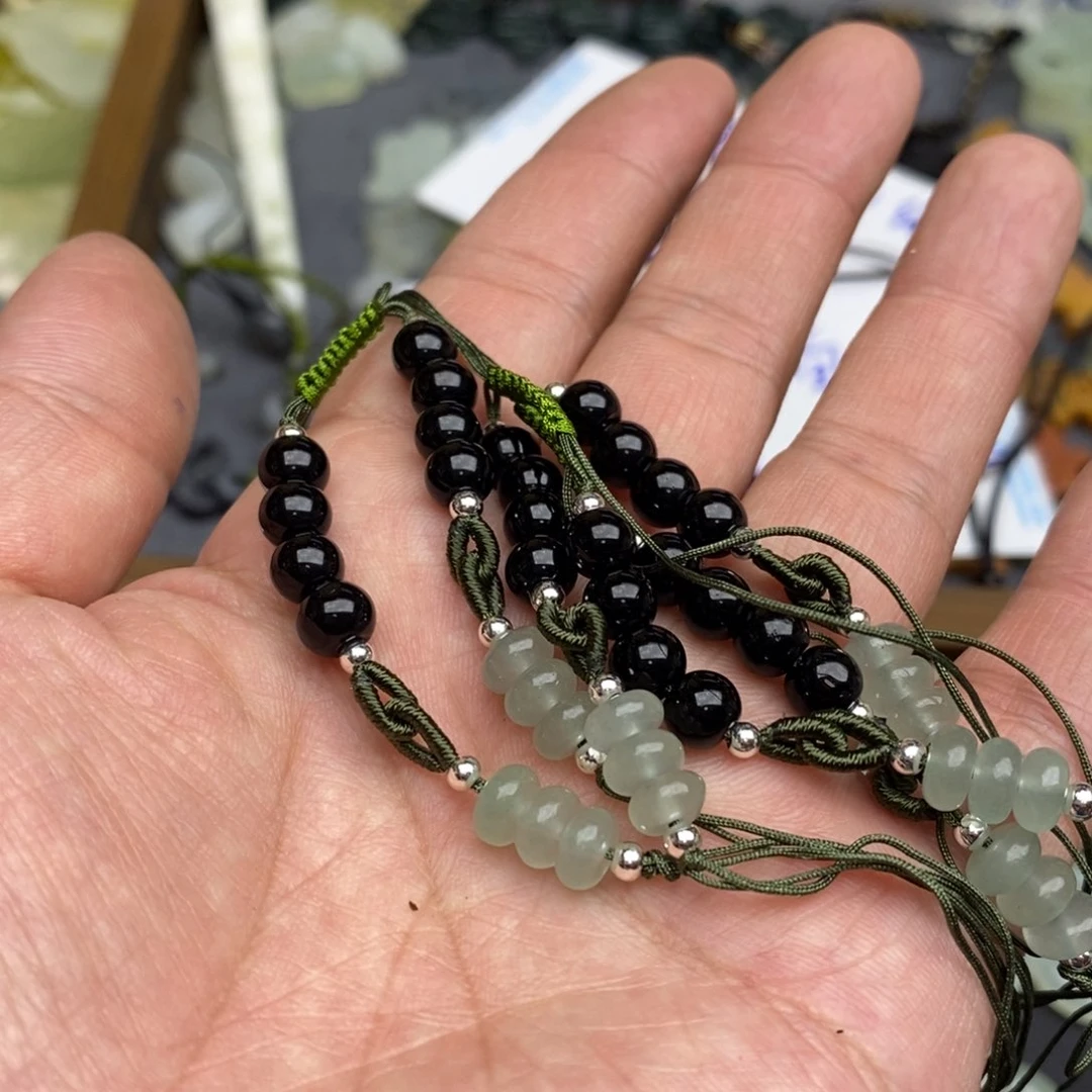 岫玉绳子单独买不发货，手链绳子未镶嵌
