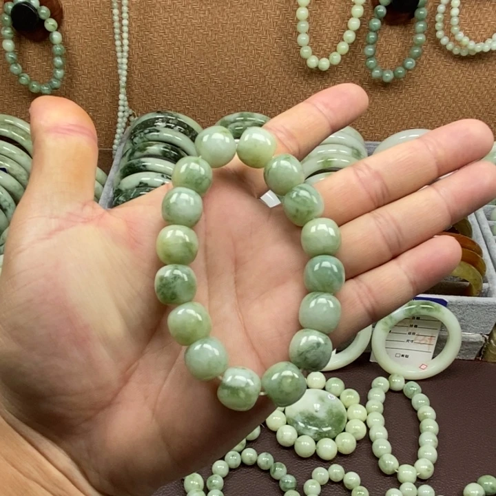 蛇纹石玉未镶嵌手链