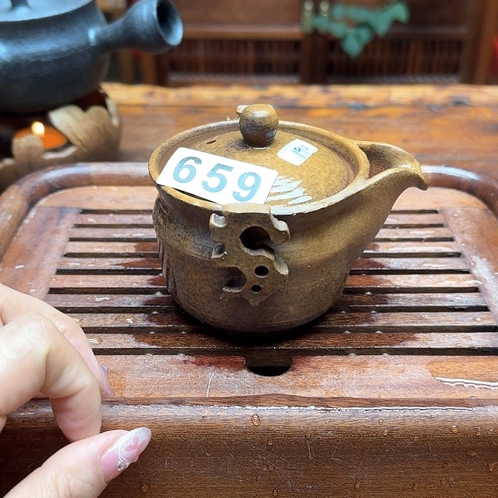 纯手工制作粗陶茶具